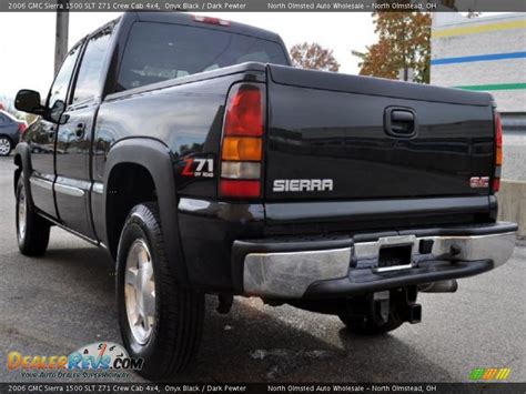 2006 Gmc Sierra 1500 Slt Z71 Crew Cab 4x4 Onyx Black Dark Pewter Photo 3