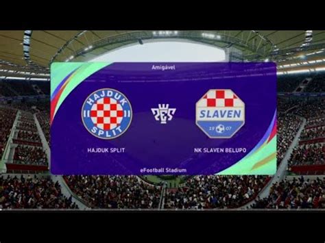 HNK Hajduk Split Vs NK Slavan Belupo PES SHNL 23 24 YouTube