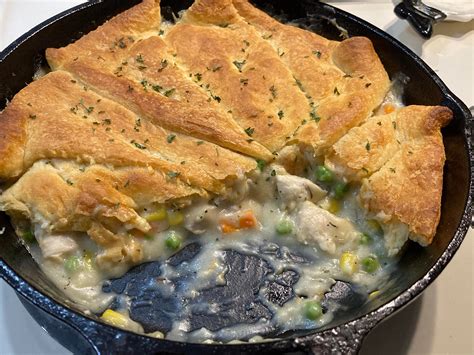 Easy Cast Iron Chicken Pot Pie Dinner Dining And Cooking