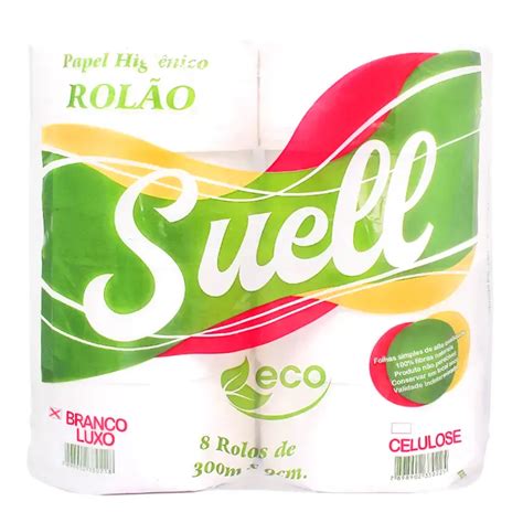 Papel Higiênico Rolão C 8 Rolos Branco Luxo 300m Suell Lupel