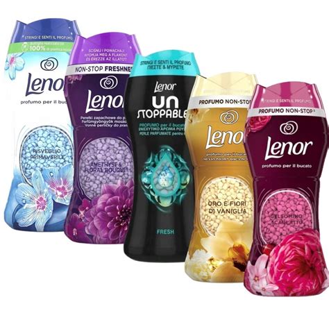 LENOR Unstoppables PEREŁKI granulki zapachowe do prania ZESTAW MIX 5x