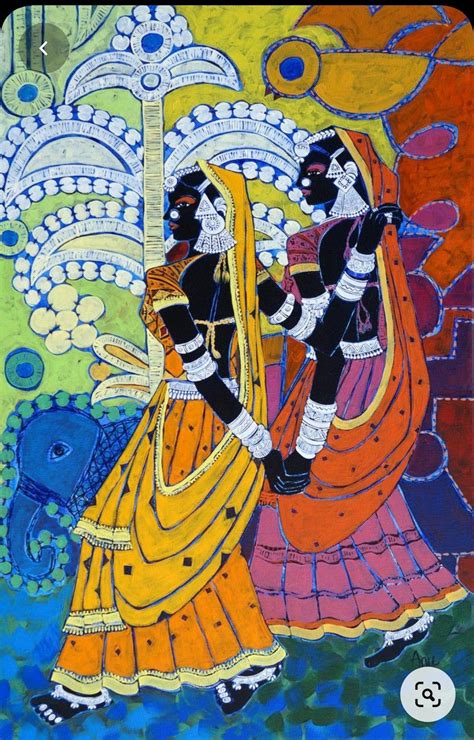 Indian Folk Art Indian Artist Modern Art Abstract Contemporary