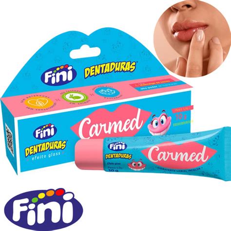 Novo Carmed Fini Dentadura Hidratante Protetor Labial Efeito Gloss 10g