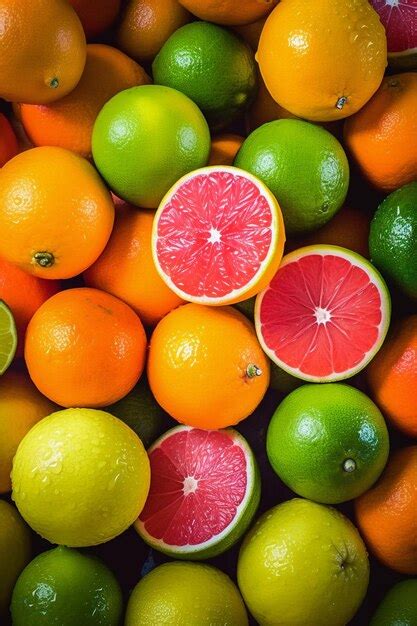 Premium Ai Image Fresh Fruits Composition Background Ai Generative