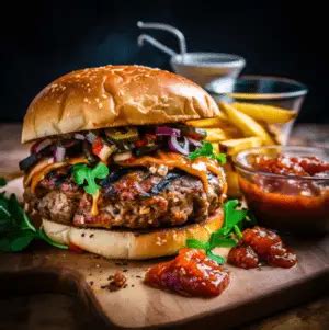 Pork and Spicy Salsa Burger - 99 Burger Recipes 2024