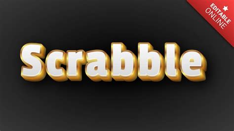 Scrabble Oro Con Texture D Generatore Di Effetti Di Testo