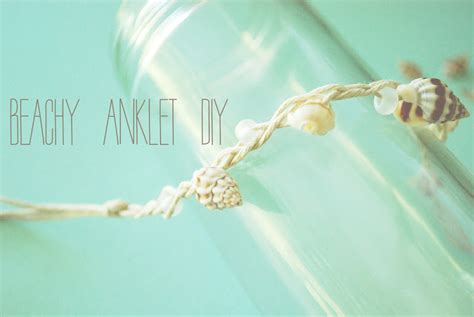 stellaire: beachy shell anklet DIY