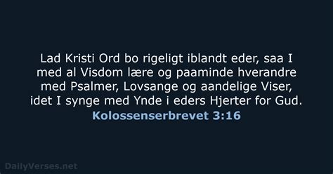 Den Juni Dagens Bibelvers Da Kolossenserbrevet