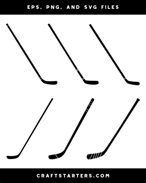 Hockey Stick Silhouette Clip Art