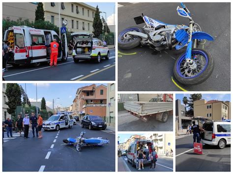 Imperia Violento Scontro Moto Autocarro In Via Garessio Ferito 18enne