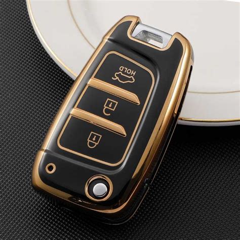 Vd Tpu Cover For Hyundai Flip Remote Key Black Color Vvdi