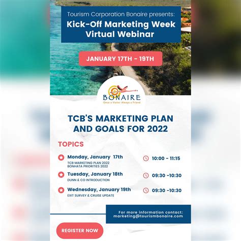 Tourism Corporation Bonaire organizes 'Kick Off Marketing Week 2022