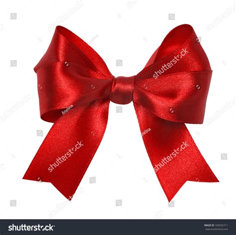 Shiny Red Satin Ribbon On White Stock Photo 160592711 Shutterstock