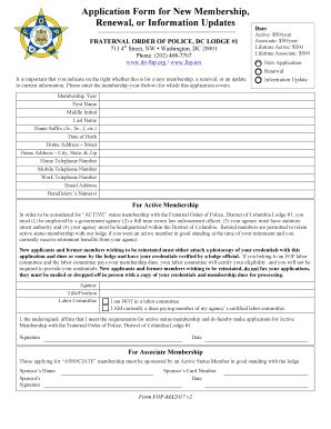 Fillable Online Dc Fop Fop Membership Form Docx Fax Email Print