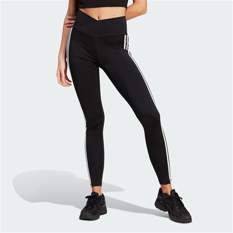 Adidas Adicolor Classics 3 Stripes V Waistband Leggings Black Adidas Gh