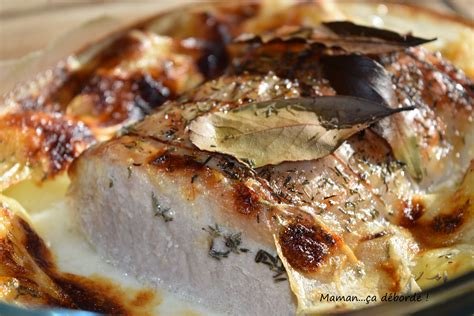 Rôti de porc au lait avec ses pommes de terre fondantes Maman ça