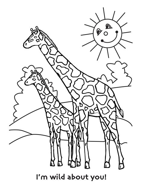 Free Printable Giraffe Coloring Pages For Kids