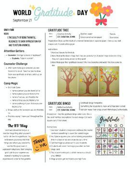 World Gratitude Day Activities by Laissez les Bons Temps Rouler | TPT