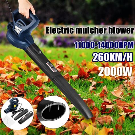 2000w Electric Garden Leaf Grass Mulcher Blower Hoover Vacuum14000rpm