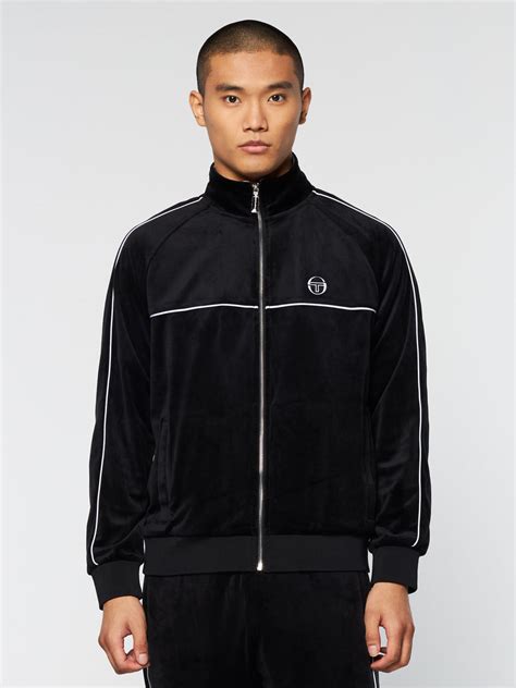 Lioni Velour Track Jacket Black Beauty Sergio Tacchini