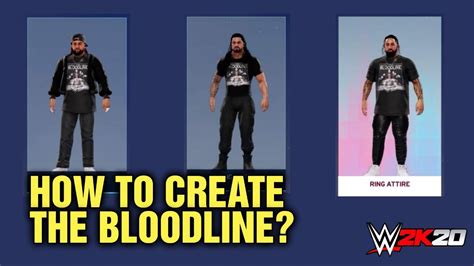 How To Create New The Bloodline Attires Wwe K Youtube