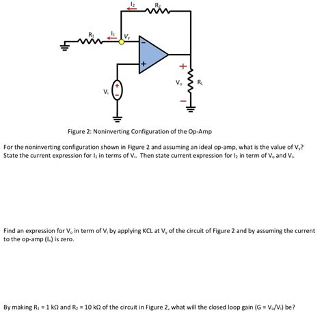 Solved Figure 2 Noninverting Configuration Of The Op Amp