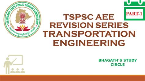 TSPSC AEE REVISION SERIES TRANSPORTATION ENGINEERING PRACTICE