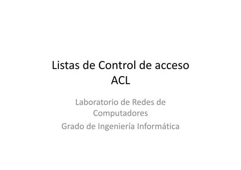 Pdf De Programaci N Listas De Control De Acceso Acl