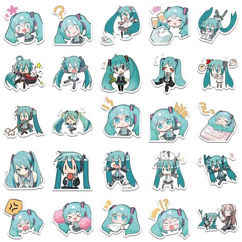 Hatsune Miku Stickers Pieces En Pegatinas Bonitas Garabatos