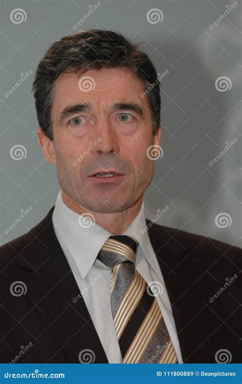 ANDERS FOGH RASMUSSEN DANISH PRIME MINISTER Editorial Stock Image ...