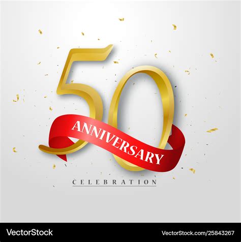 50 years happy anniversary banner celebration Vector Image