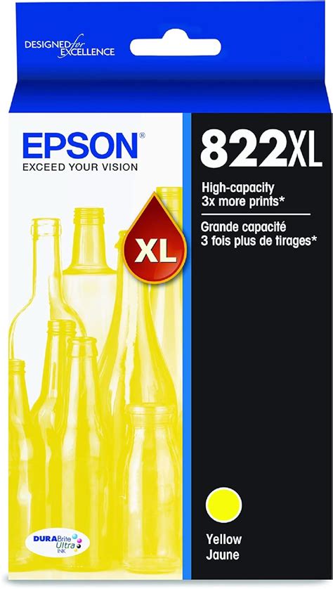 EPSON T822 DURABrite Ultra Ink Cartucho Amarillo De Alta Capacidad