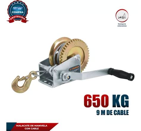 Malacate De Manivela Kg Con Cable Truper Env O Gratis