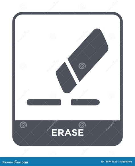 Erase Icon In Trendy Design Style Erase Icon Isolated On White