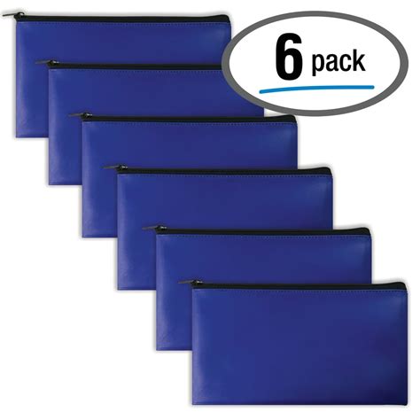 6 Pack Zippered Security Bank Deposit Bag By Better Office Products