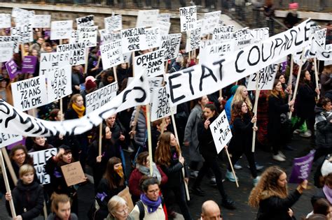 Huge French March Worlds Largest Ahead Of The Un Day For The Elimination Of Violence Against