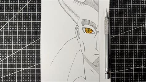 Anime Drawing How To Draw Otsutsuki Isshiki Half Face Boruto Step