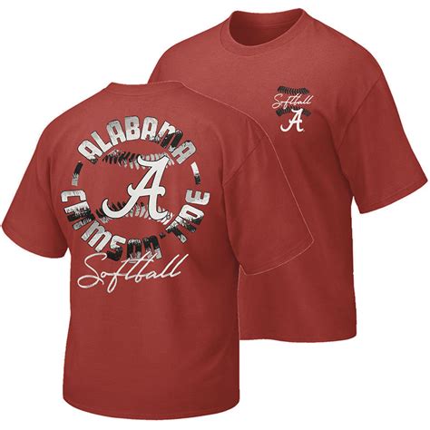 Alabama Crimson Tide Color Stripe Softball T Shirt University Of