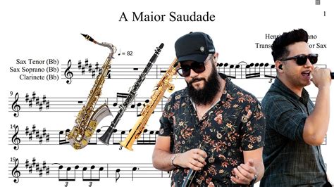 Partitura DEMO A Maior Saudade Henrique E Juliano Sax Tenor