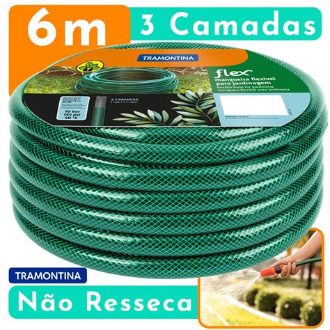 Mangueira Tramontina Flex Pvc Verde Para Jardim M Camadas Submarino