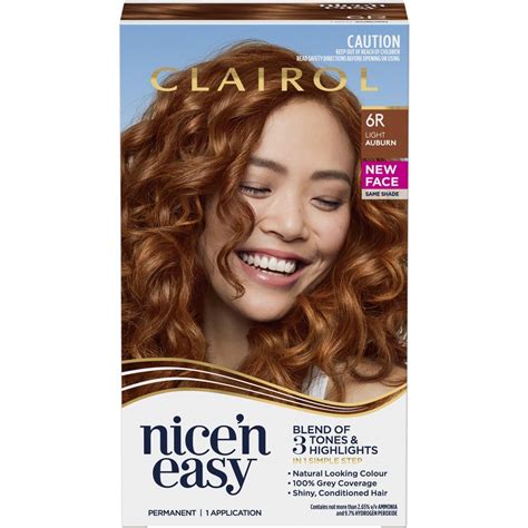 Clairol Nice N Easy Permanent Hair Colour Natural Light Auburn Big W