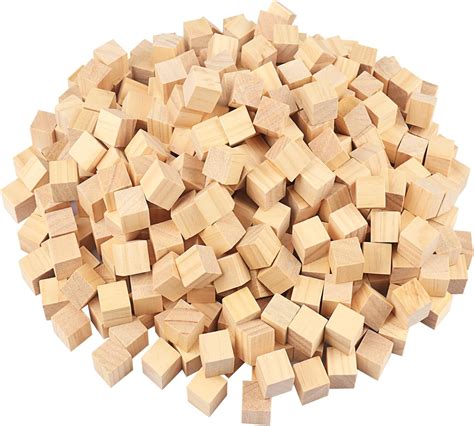 Unfinished Wooden Blocks 1cm Pack Of 500 Small Wood Cubes