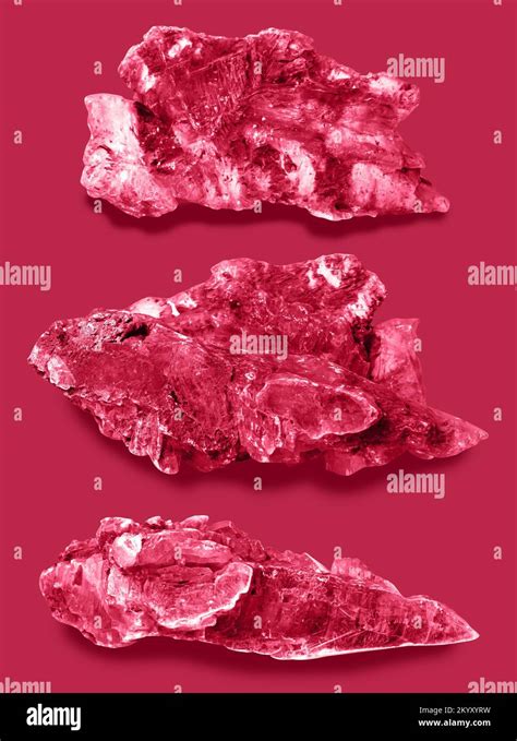 Natural Stones In Viva Magenta Color Which Is The Color Of The Year 2023 The Picture Contains