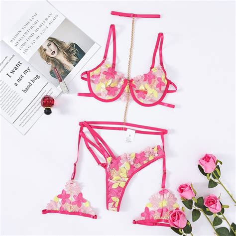 Women S Sexy Lingerie Lace Babydoll Bra Thong Set Sleepwear Underwear