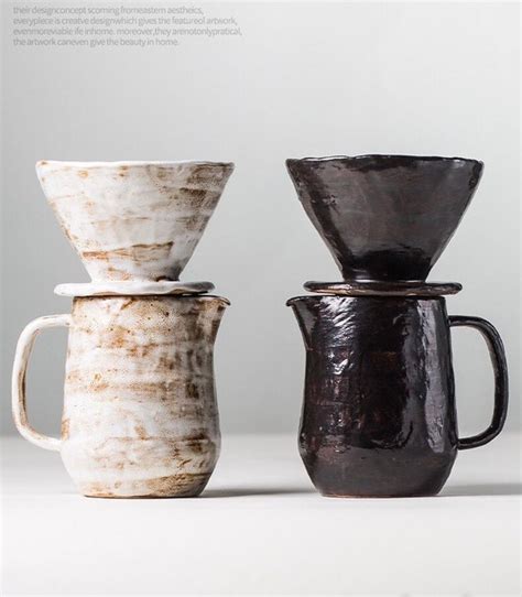 Handmade Ceramic Pour Over Coffee Maker Set With Stoneware Etsy