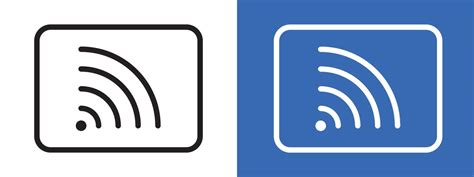 screen cast logo sign set outline  vector art  vecteezy