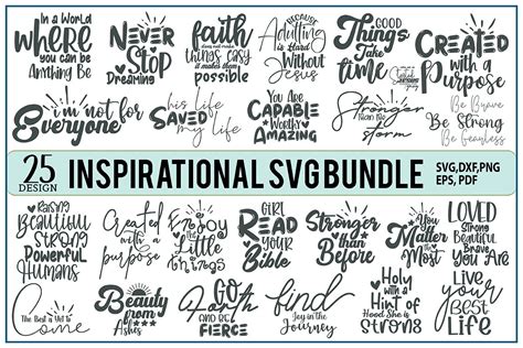 Motivational Svg Bundle By Orpitabd Thehungryjpeg