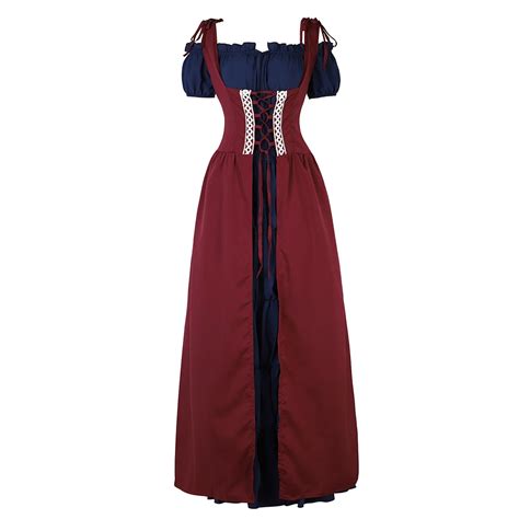 Renaissance Dress Women Medieval Irish Halloween Costume Victorian