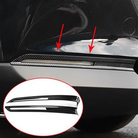 Carbon Fiber Front Bumper Fog Light Lamp Frame Cover Trim For Mazda