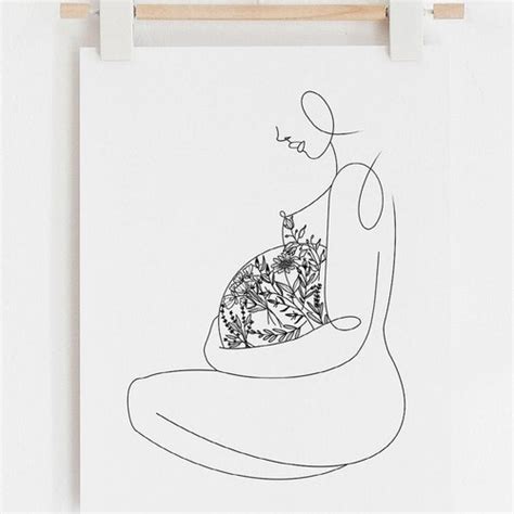 Pregnancy Print Pregnancy Art Pregnancy Wall Decor Etsy